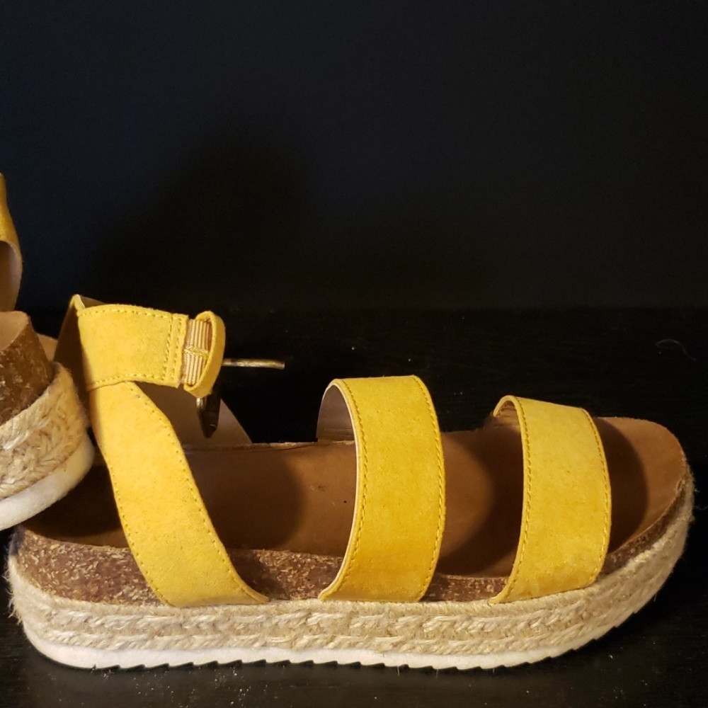 Yellow Cork Sandals